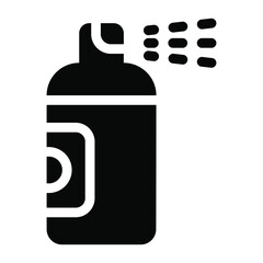 
Paint spray glyph icon editable 
