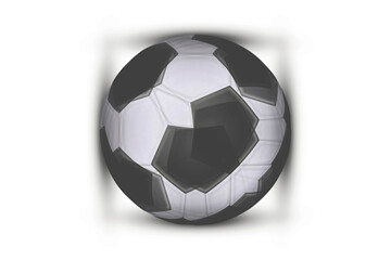 Soccer ball isolated on white background. Style Ball. 3d illustration.