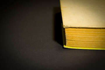 old book on a black background