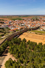 Fototapeta na wymiar Castle and town of Belmonte in La Mancha, Cuenca Spain. 