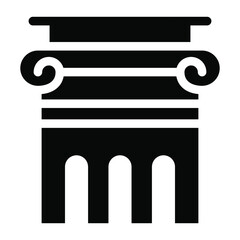 
Pillar in glyph icon 
