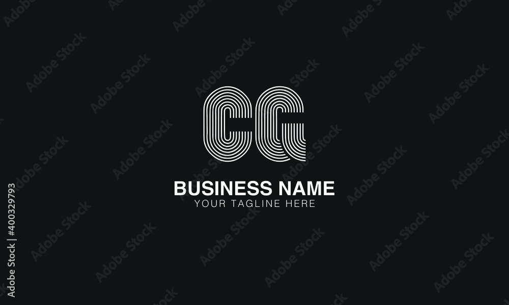 Fototapete cg c g initial based modern minimal creative logo vector template image. line art fingerprint logo