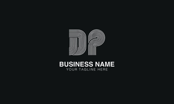 DP D P initial based modern minimal creative logo vector template image. line art fingerprint  logo