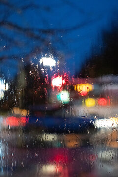 traffic at rain
