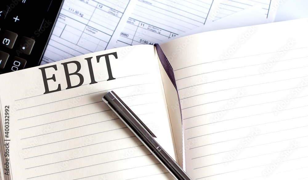 Poster notebook with toolls and notes about ebit