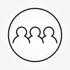onference icon on white background. Group people icon.