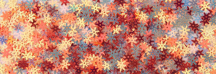 Snowflake Confetti Glitter background. Sprinkles Polyester Glitter flakes.