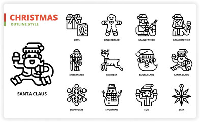 Christmas icon set
