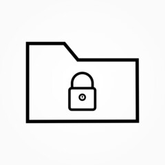 lock and key folder icon