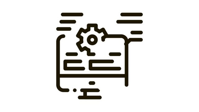 web site technician characteristics Icon Animation. black web site technician characteristics animated icon on white background