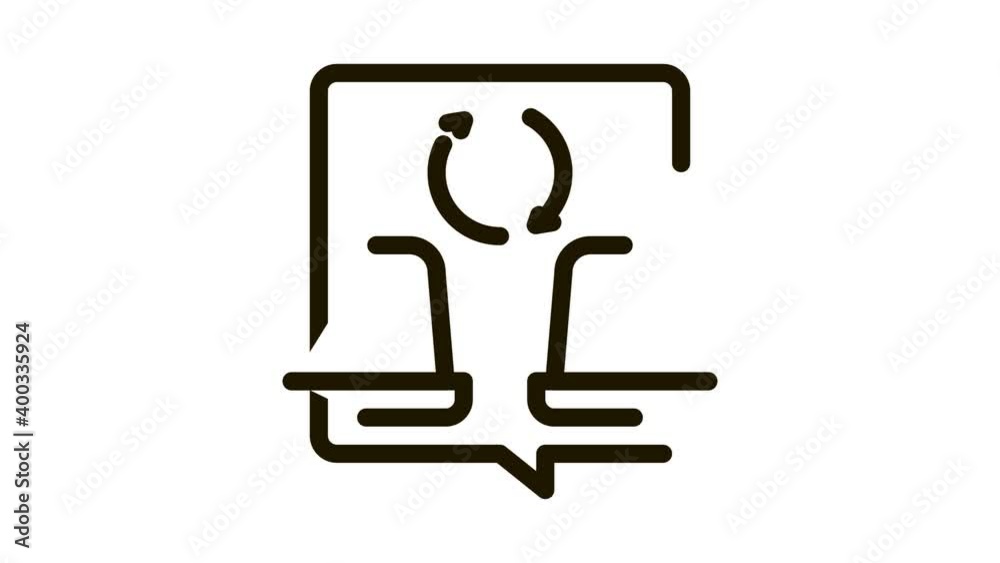 Poster computers connection icon animation. black computers connection animated icon on white background