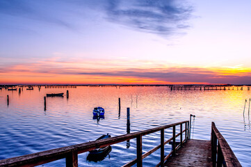 Pontile al tramonto