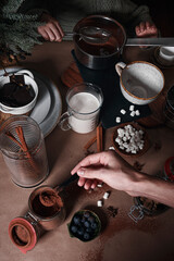 Photo recipe for hot chocolate.  