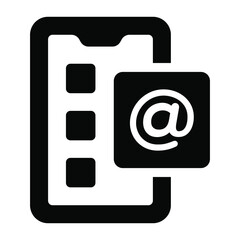 
Mobile Email glyph icon 
