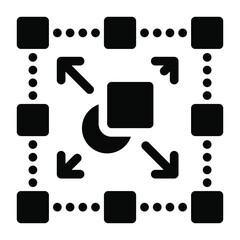 
Resize in glyph editable trendy icon 
