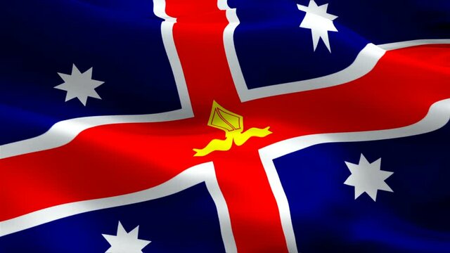 Anglican Church Anglicanism waving flag background video waving in wind. Realistic red Latin Cross background. Anglican Communion orthodox Flag Looping 1080p Full HD 1920X1080 footage. Anglican,Cathol