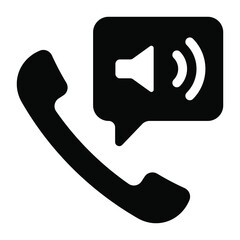 
A trendy glyph icon of call volume, editable design
