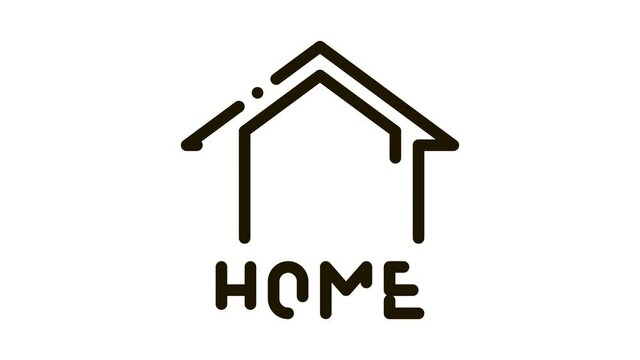 webshop home button Icon Animation. black webshop home button animated icon on white background