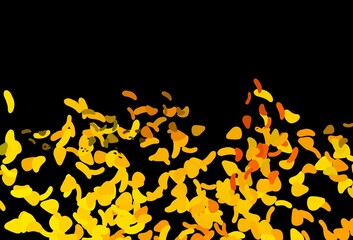 Dark Yellow, Orange vector template with memphis shapes.