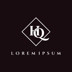 Letter HQ luxury logo design vector