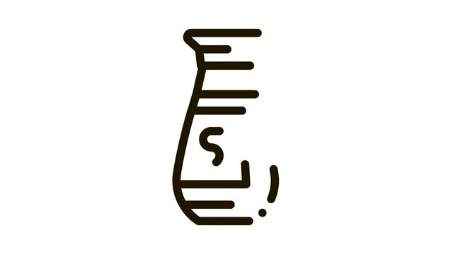 soy sauce bottle Icon Animation. black soy sauce bottle animated icon on white background