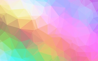 Light Multicolor, Rainbow vector triangle mosaic texture.