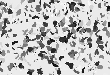 Light silver, gray vector pattern with chaotic shapes.