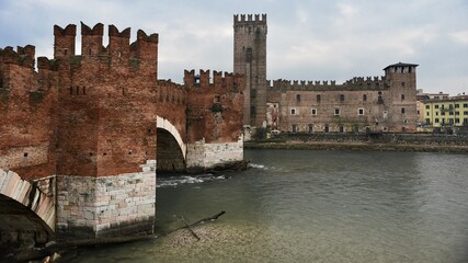 Verona, Italy, Veneto, Castle,
Castelvecchio, River Adige