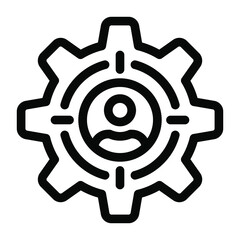 
Person under cogwheel showing the concept of human resource management
