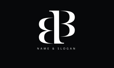 BB, B abstract letters logo monogram - obrazy, fototapety, plakaty