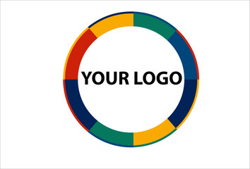 circle of rings colorful vector. Modern design