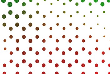 Light green, red vector pattern with spheres.