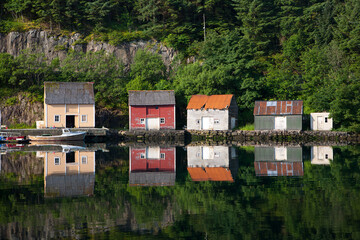 Fototapeta na wymiar Øklandsvågen, Bremnes, Norway.