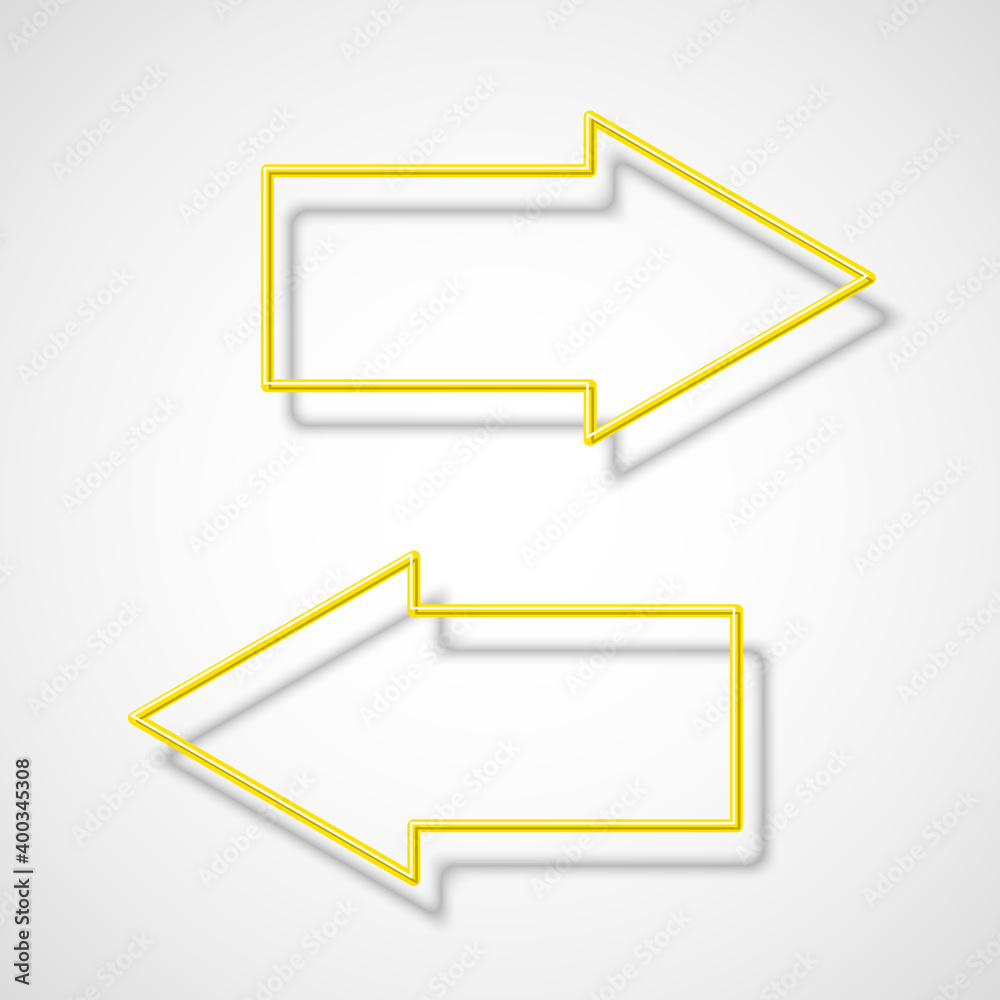 Poster Arrow banners set. Direct shape. 3d Abstract Background. Business infographic presentation diagram. Section compare service. Up and down trend. Paper index. Exact pointer