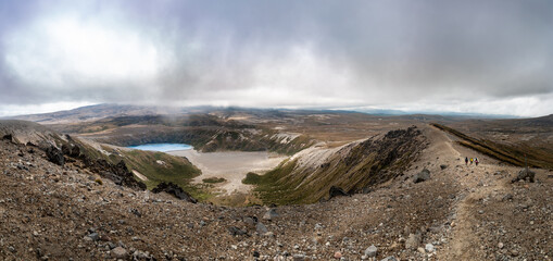 sandy valley and a pond in tongariro