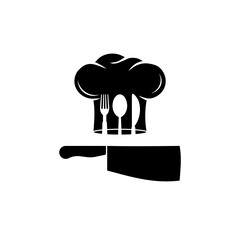 Chef logo. Chef hat icon isolated on white background