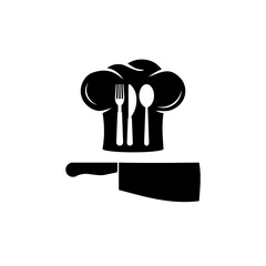 Chef logo. Chef hat icon isolated on white background