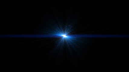 particle light explosion in space