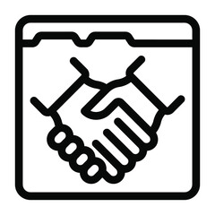 
A trendy solid icon of online partnership
