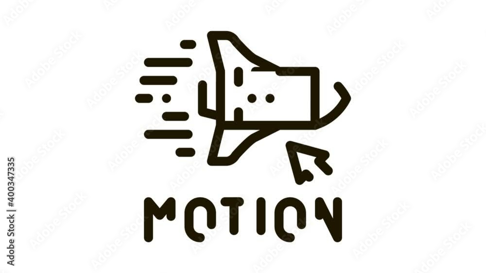 Fototapete work with rocket objects in action Icon Animation. black work with rocket objects in action animated icon on white background