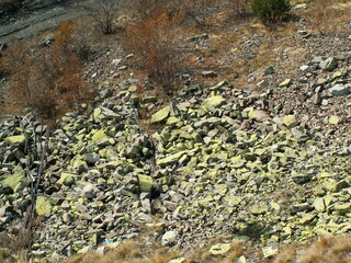 rocks on a mountainside