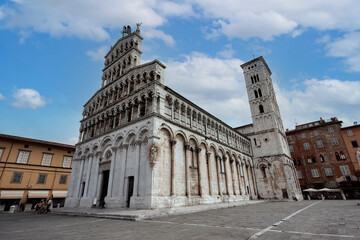 Fototapeta na wymiar Chiesa di San Michele in Foro. Lucca, Italy