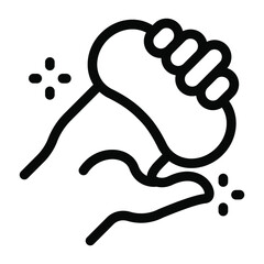 
After washing hand, applying hand lotion icon in solid style 
