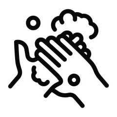 
After washing hand, applying hand lotion icon in solid style 
