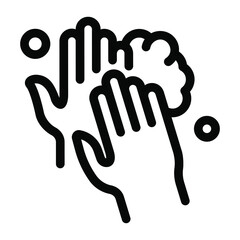 
After washing hand, applying hand lotion icon in solid style 
