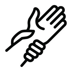 
Covid preventing cure, solid icon of hands hygiene 
