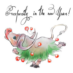 Bull. Symbol of the year. New year 2021 