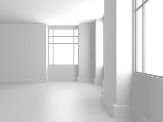 White Modern Background. Abstract Building Concept