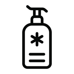 
Hand sanitizer dispenser icon in glyph style 
