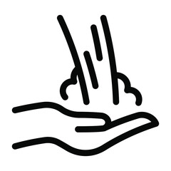 
After washing hand, applying hand lotion icon in solid style 

